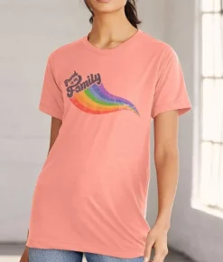 Women Nayked Apparel T-Shirts>Unisex Ridiculously Soft Lightweight Graphic T-Shirt | Proud Of My Family