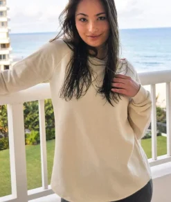 Women Nayked Apparel Hoodies & Sweatshirts>Women'S California Wave Wash Crewneck Sweatshirt