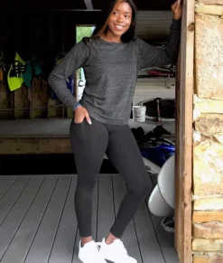 Women Nayked Apparel Athleisure>Women'S High Waist Pocketed Athleisure Leggings