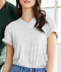 Women Nayked Apparel Tops>Women'S Marbled Jersey V-Neck T-Shirt