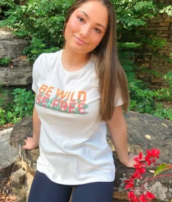Women Nayked Apparel T-Shirts>Women'S Ridiculously Soft Midweight Graphic Tee | Be Wild, Be Free