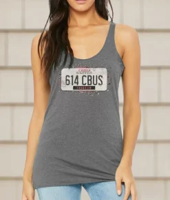 Women Nayked Apparel Tank Tops>Women'S Ridiculously Soft Lightweight Racerback Graphic Tank | 614 Cbus