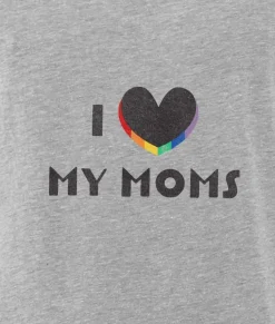 Women Nayked Apparel T-Shirts>Women'S Ridiculously Soft Vintage Oversized Graphic Tee | I Love My Moms