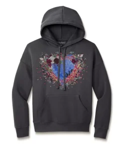 Women Nayked Apparel Hoodies & Sweatshirts>Women'S Ridiculously Soft Oversized Graphic Fleece Hoodie | Heart Art