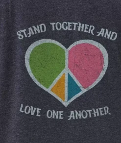 Women Nayked Apparel T-Shirts>Women'S Ridiculously Soft Oversized Graphic Tee | Stand Together And Love One Another