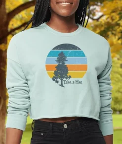 Women Nayked Apparel Hoodies & Sweatshirts>Women'S Ridiculously Soft Cropped Graphic Pullover Sweatshirt | Take A Hike