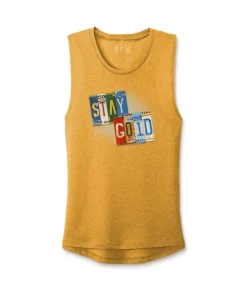 Women Nayked Apparel Tank Tops>Women'S Ridiculously Soft Festival Graphic Muscle Tank | Stay Gold