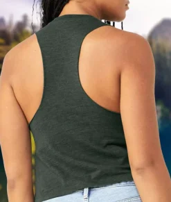 Women Nayked Apparel Tops>Women'S Ridiculously Soft Cropped Racerback Muscle Tank