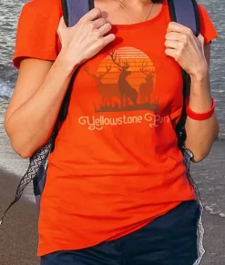 Women Nayked Apparel T-Shirts>Women'S Ridiculously Soft Graphic Tee | Yellowstone Park