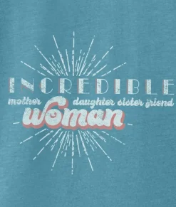 Women Nayked Apparel T-Shirts>Women'S Ridiculously Soft Flowy Rolled Cuffs Graphic Muscle Tee | Incredible Woman