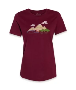 Women Nayked Apparel T-Shirts>Women'S Ridiculously Soft 100% Cotton Graphic Tee | Happy Camper