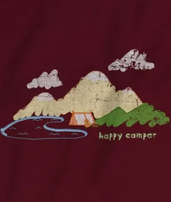 Women Nayked Apparel Tops>Women'S Ridiculously Soft 100% Cotton Graphic Tee | Happy Camper