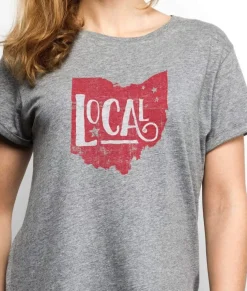 Women Nayked Apparel Tops>Women'S Ridiculously Soft Lightweight Graphic Tee | Local