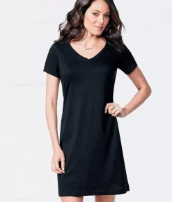 Women Nayked Apparel Bottoms Skirts & Dresses>Women'S Ridiculously Soft V-Neck T-Shirt Dress