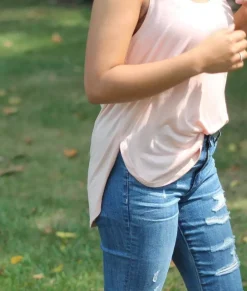 Women Nayked Apparel Tops>Women'S Ridiculously Soft Lightweight Flowy Tank Top With Side Slits