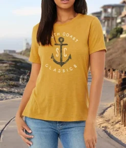 Women Nayked Apparel Tops>Women'S Ridiculously Soft Lightweight Graphic T-Shirt | Sc Anchor