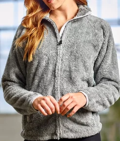 Women Nayked Apparel Tops>Women'S Ridiculously Soft Shag Sherpa Full-Zip Jacket