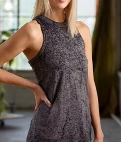 Women Nayked Apparel Tank Tops>Women'S Ridiculously Soft Burnout High Neck Tank Top