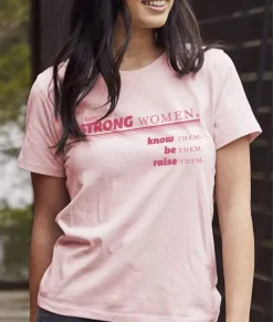 Women Nayked Apparel Tops>Women'S Ridiculously Soft Go-To Graphic Tee | Here'S To Strong Women