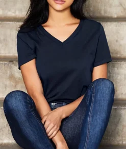 Women Nayked Apparel Tops>Women'S Ridiculously Soft Relaxed Fit 100% Cotton V-Neck T-Shirt