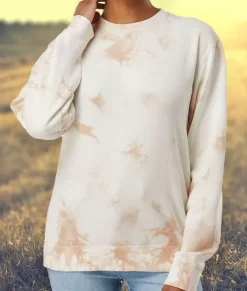 Women Nayked Apparel Tops>Women'S Ridiculously Soft Oversized Tie-Dyed Pullover Sweatshirt