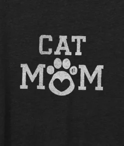 Women Nayked Apparel T-Shirts>Women'S Ridiculously Soft Vintage Crop Graphic Tee | Cat Mom