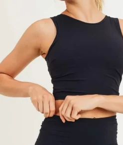 Women Nayked Apparel Tops>Women'S Ruched Sides Active Cropped Top/Discontinued