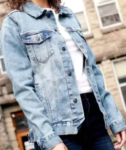 Women Nayked Apparel Outerwear>Women'S Soft Oversized Vintage Denim Jacket